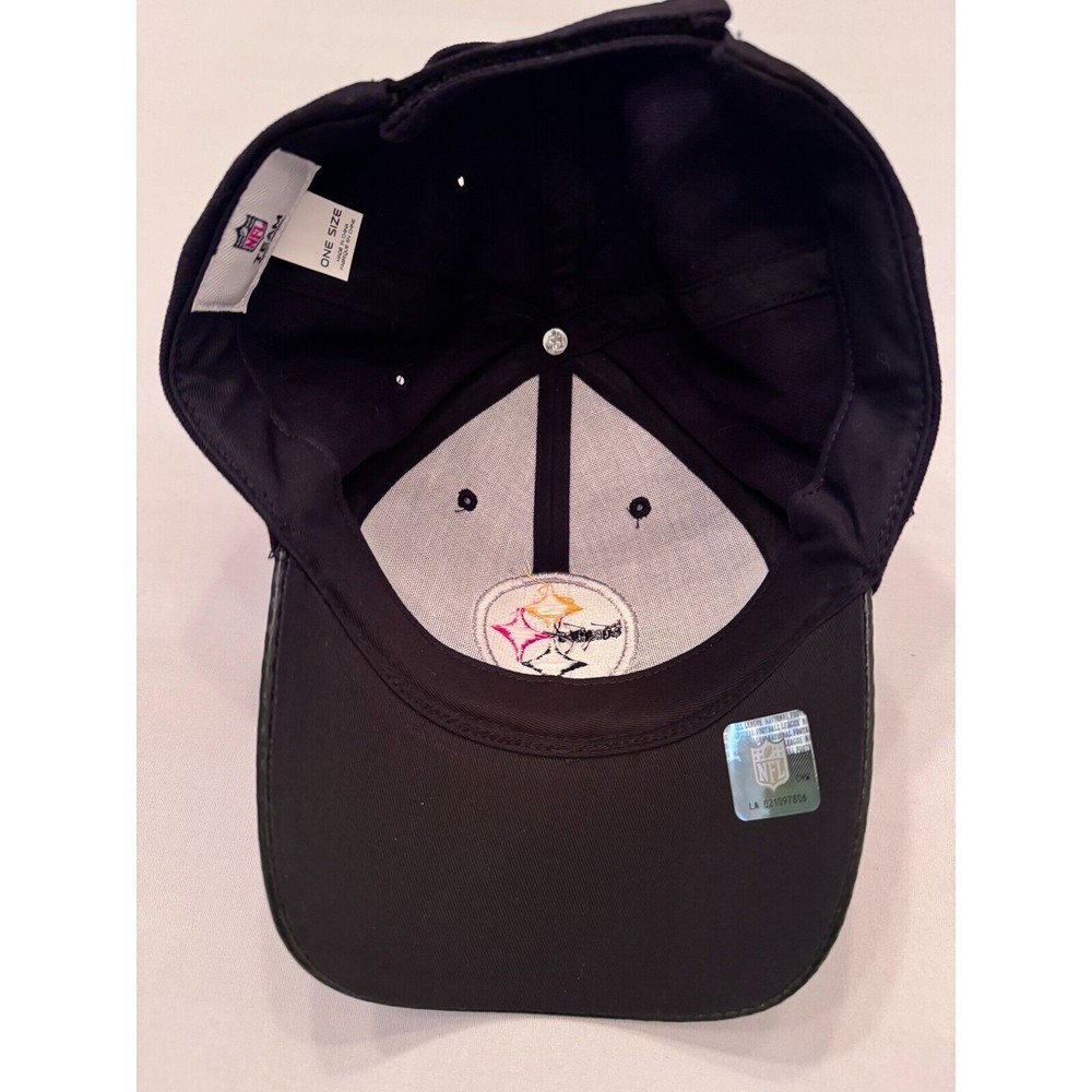 Pittsburgh Steelers NFL Team Apparel Black Hat Cap Adjustable - Picture 7 of 11